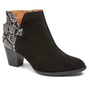 Vionic Suede Snake Print Water Resistant Boots